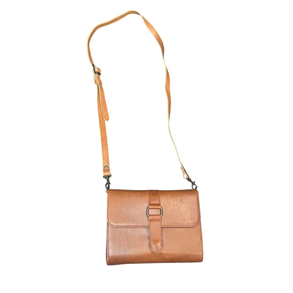 Eddie Bauer Brown Leather‎ Crossbody Bag - Picture 3 of 16